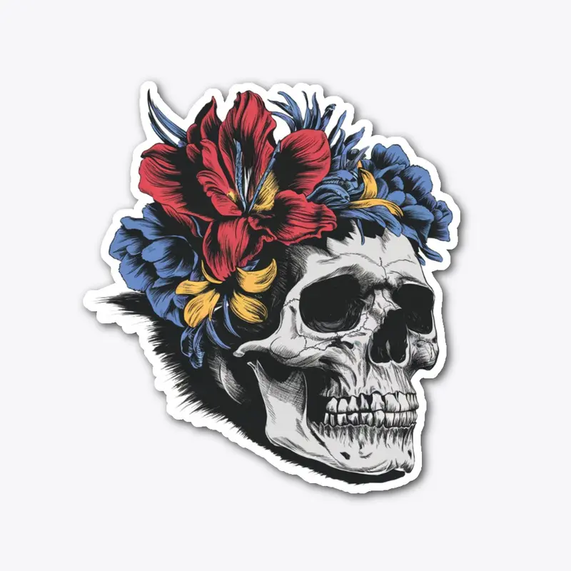 Floral Skull Art